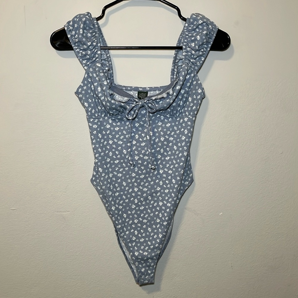 Wild fable baby blue floral one piece